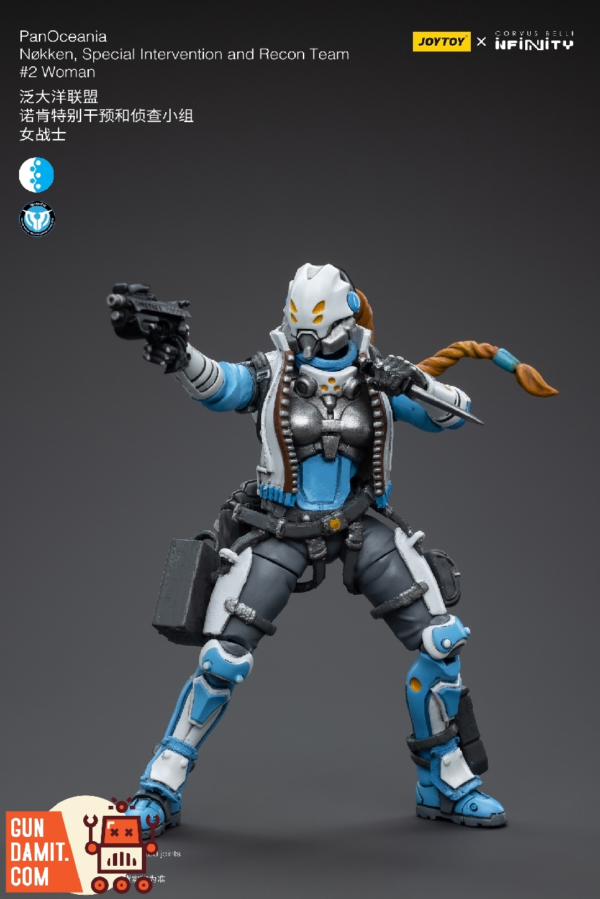 Nokken Special Intervention Recon Team woman figure rear view showing tactical backpack and ponytail Nokken Special Intervention Recon Team woman figure rear view showing tactical backpack and ponytail