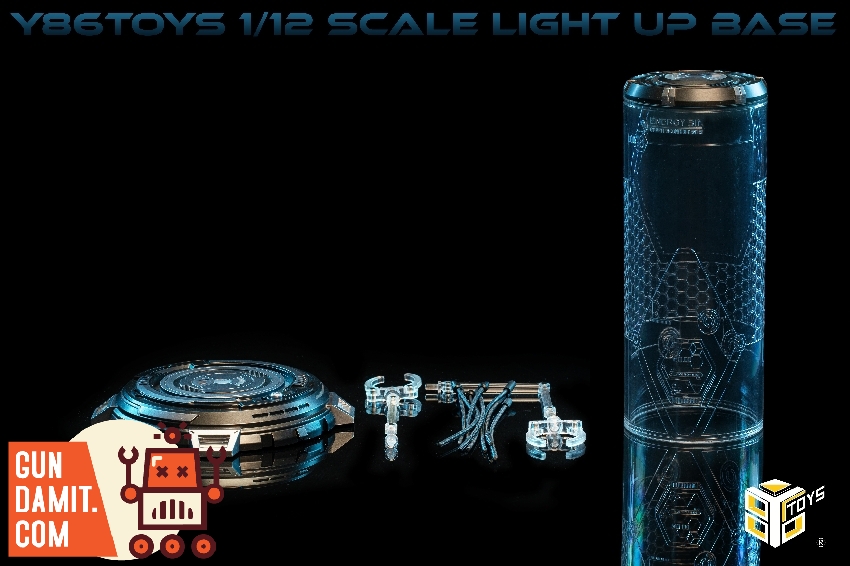 86Toys KH-02B metal black deluxe LED display base with blue illumination and tube 86Toys KH-02B metal black deluxe LED display base with blue illumination and tube
