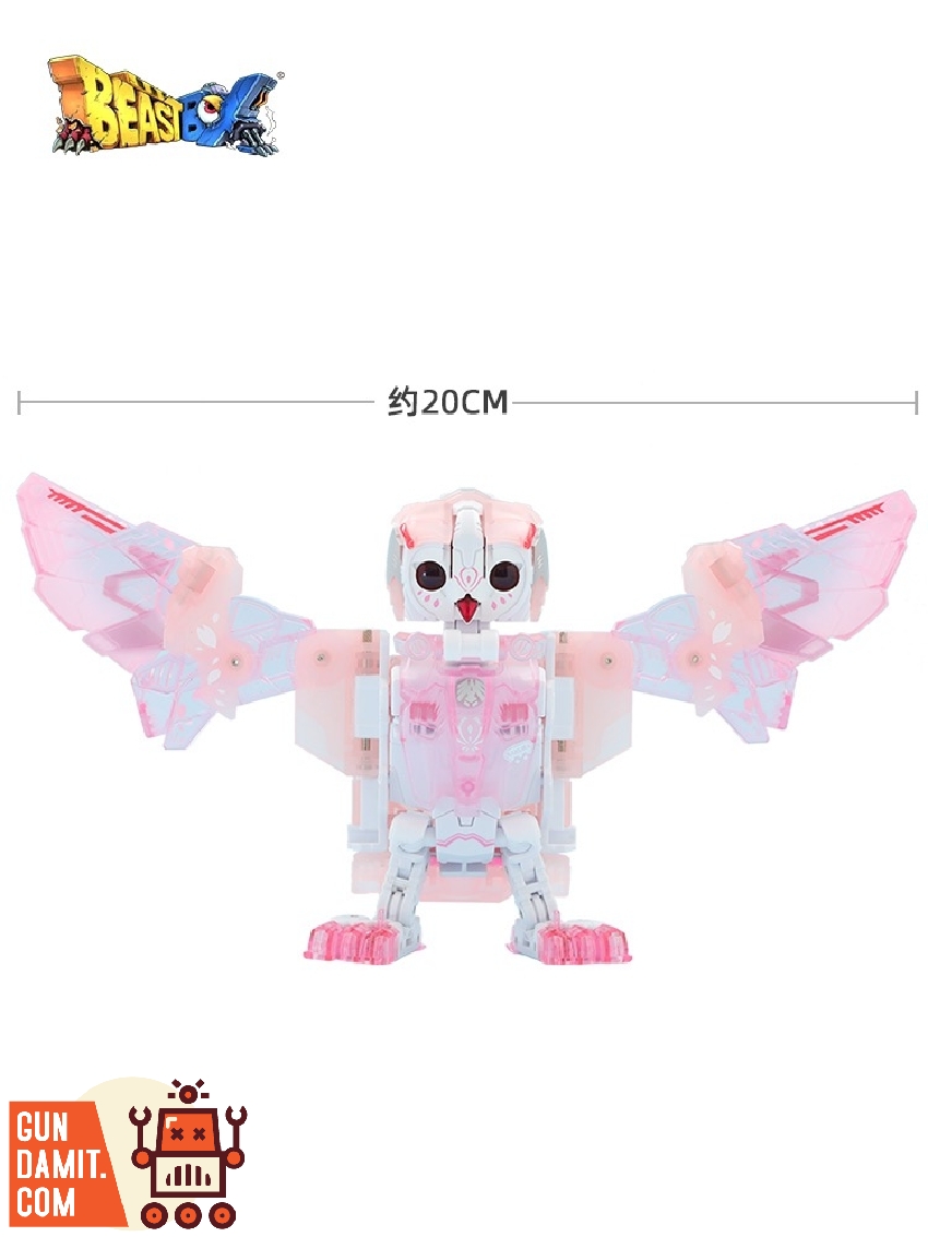 52Toys BB-41RH Rhapsooy translucent pink owl figure wings spread 52Toys BB-41RH Rhapsooy translucent pink owl figure wings spread