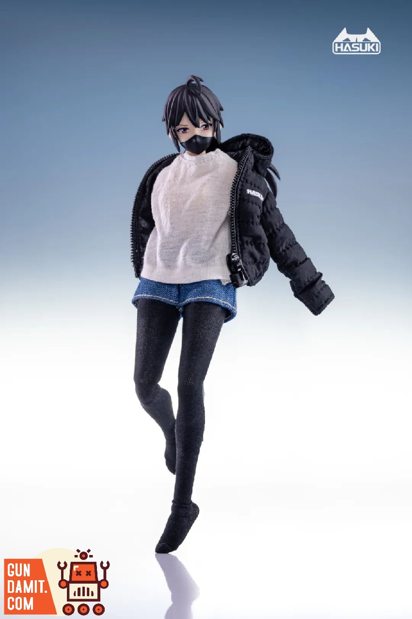 HASUKI 1/12 CS009 quilted jacket back view HASUKI 1/12 CS009 quilted jacket back view