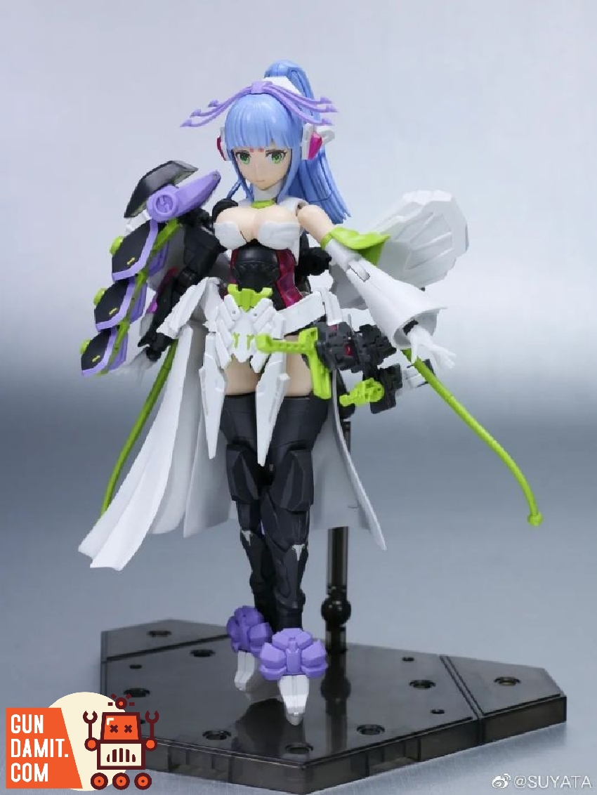 Suyata Yukihime mecha girl assembled front view with full armor and cape Suyata Yukihime mecha girl assembled front view with full armor and cape