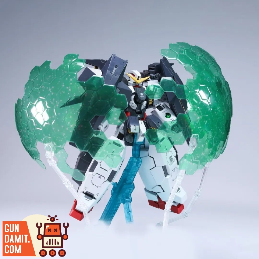 KS Universal Force Shield Effect Parts shown on Gundam Virtue with translucent green hexagonal GN Field barrier KS Universal Force Shield Effect Parts shown on Gundam Virtue with translucent green hexagonal GN Field barrier
