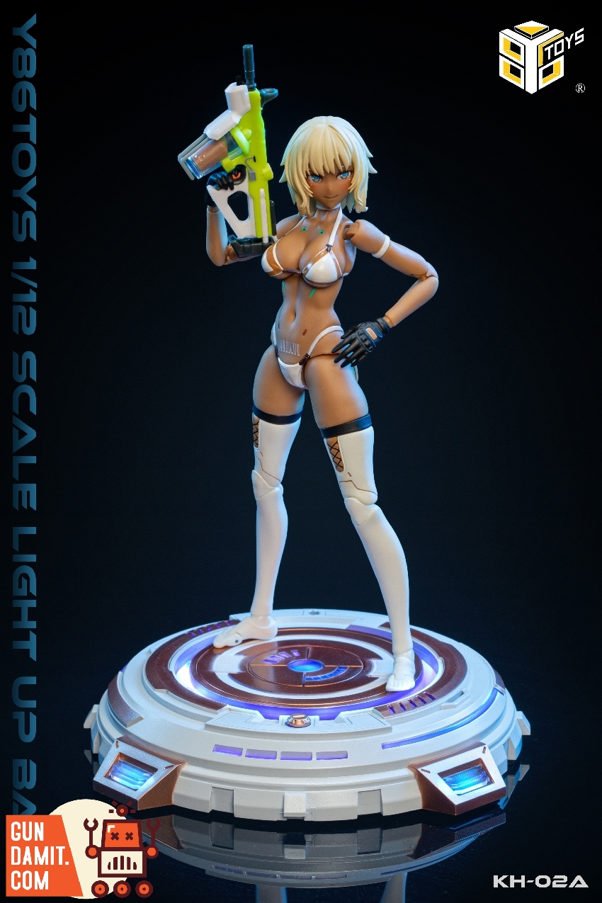 86Toys KH-02A pearl white normal display showing sci-fi ring design 86Toys KH-02A pearl white normal display showing sci-fi ring design