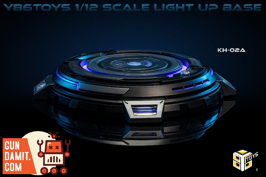 86Toys KH-02B luminous display table with blue LED lighting in metallic black finish sci-fi design 86Toys KH-02B luminous display table with blue LED lighting in metallic black finish sci-fi design
