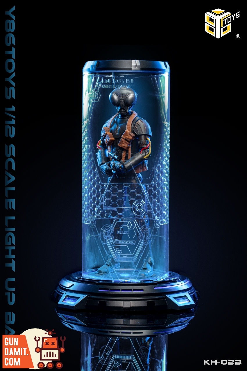 86Toys KH-02B deluxe version lit up showing blue LED glow effects 86Toys KH-02B deluxe version lit up showing blue LED glow effects