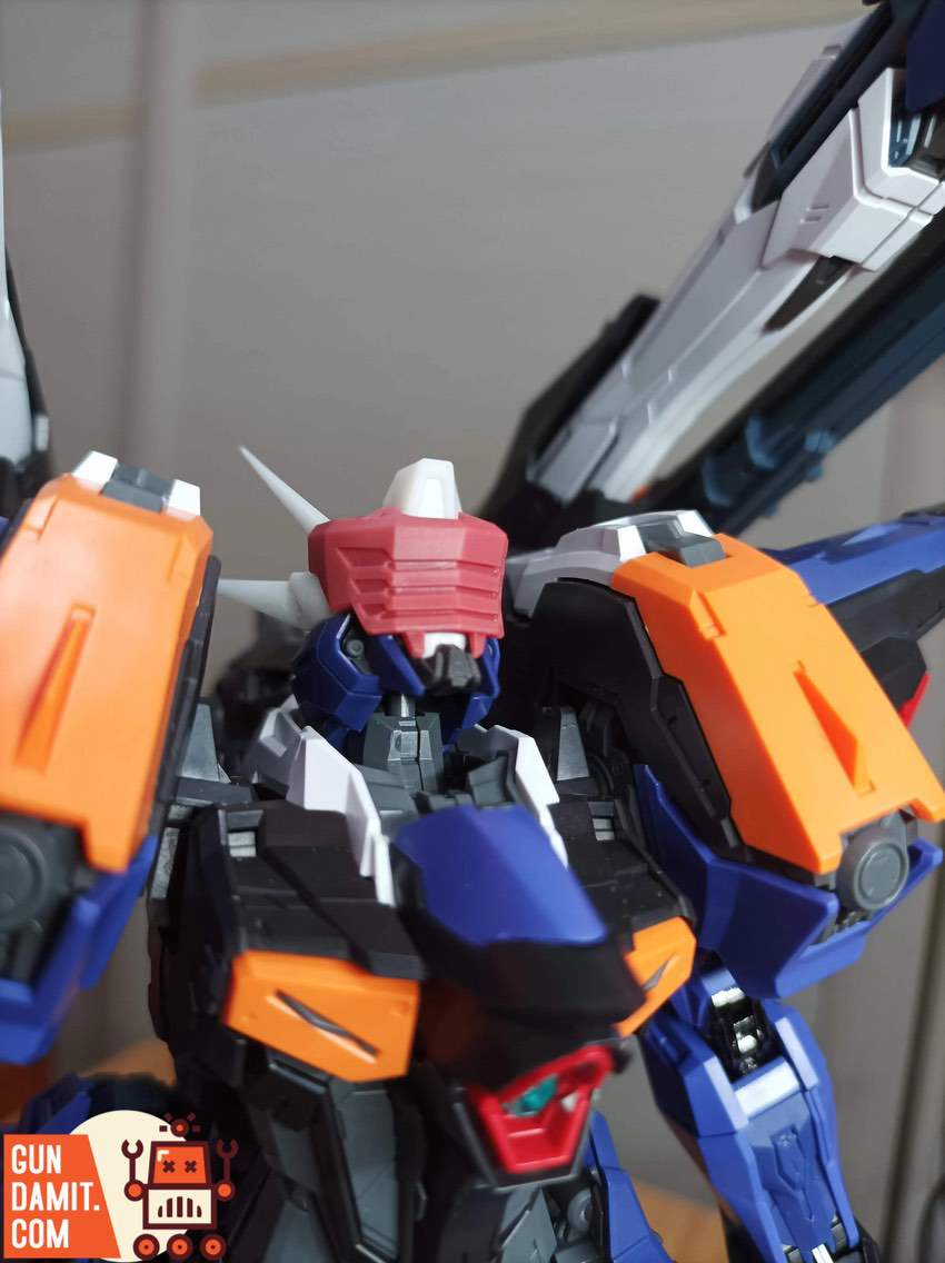 Before and after comparison of standard head versus upgraded mask showing improved detail definition Before and after comparison of standard head versus upgraded mask showing improved detail definition