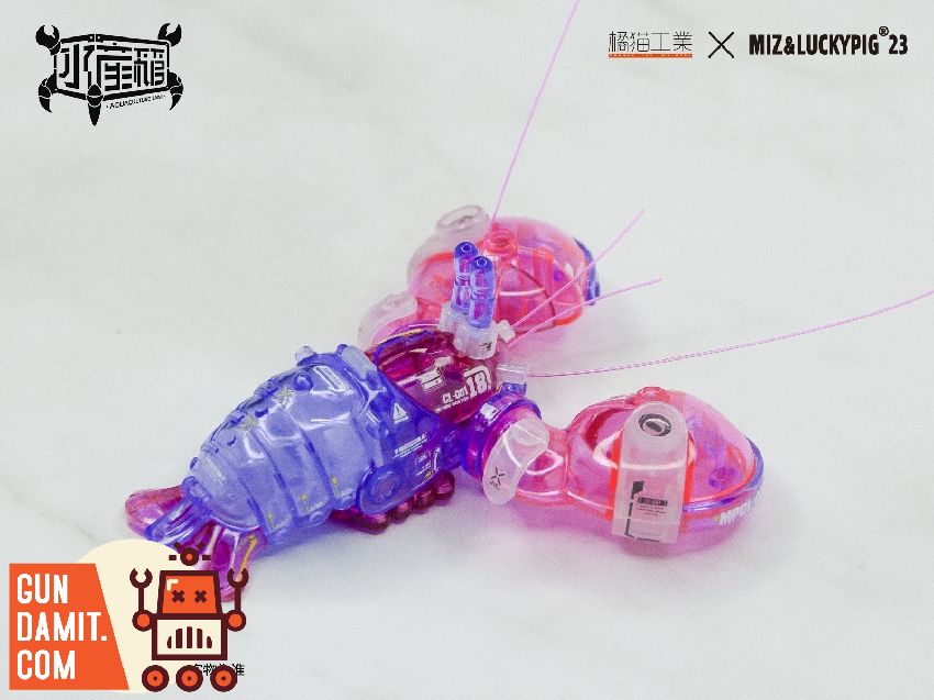 Orange Cat Industry Boston Lobster Pink Version model rear view showing translucent pink tail details Orange Cat Industry Boston Lobster Pink Version model rear view showing translucent pink tail details