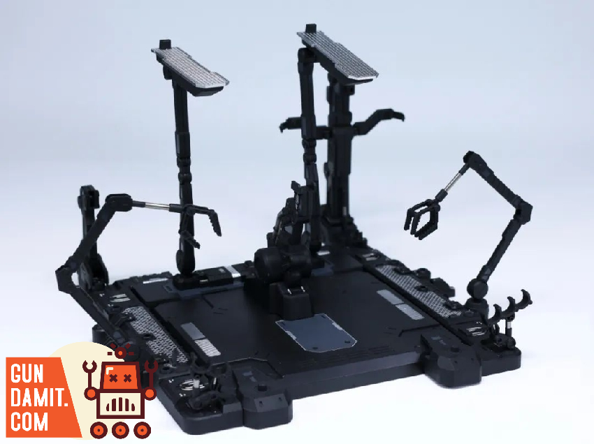 Effects Wings 1/144 hanger platform three-quarter angle showing articulated maintenance arms Effects Wings 1/144 hanger platform three-quarter angle showing articulated maintenance arms