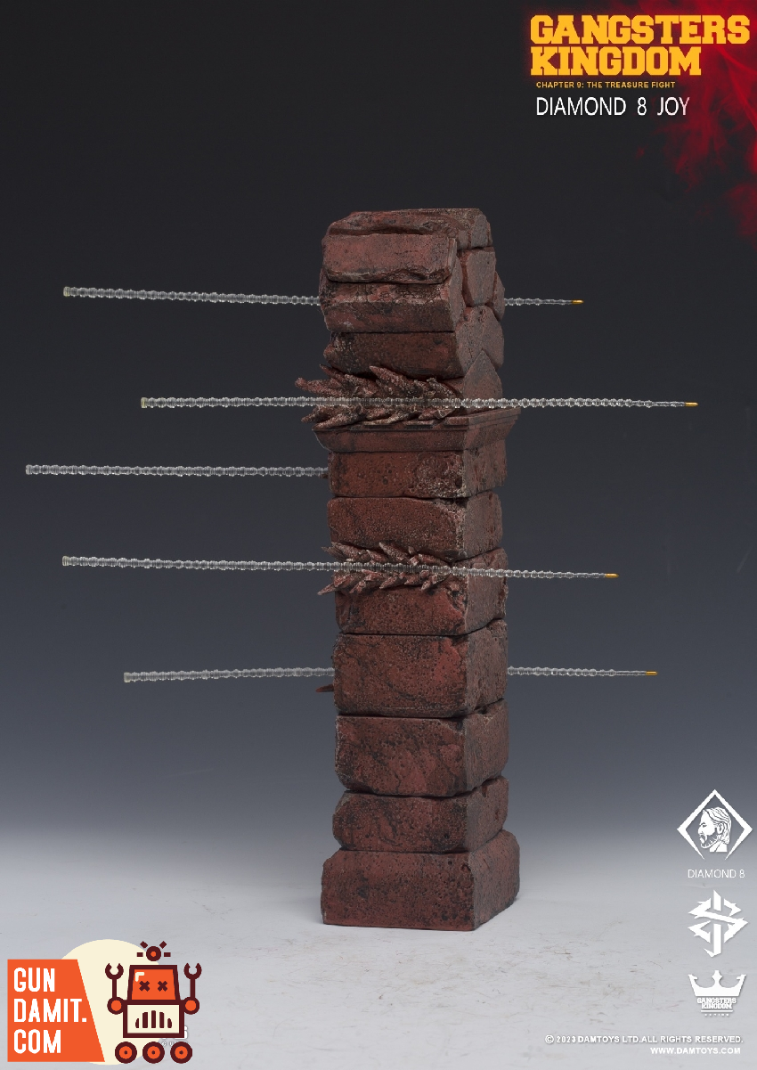DAMTOYS 1/6 GK028D Gangsters Kingdom Diamond 8 brick wall diorama piece with bullet impact effects DAMTOYS 1/6 GK028D Gangsters Kingdom Diamond 8 brick wall diorama piece with bullet impact effects