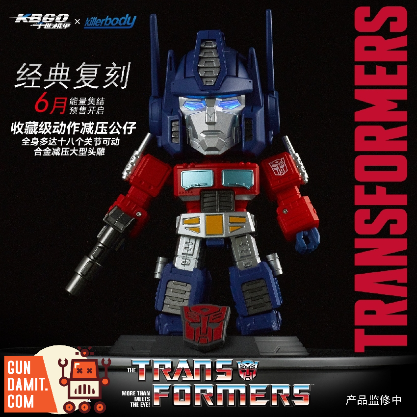 Killerbody Optimus Prime Deluxe Version close-up front view showing premium paint finish Killerbody Optimus Prime Deluxe Version close-up front view showing premium paint finish