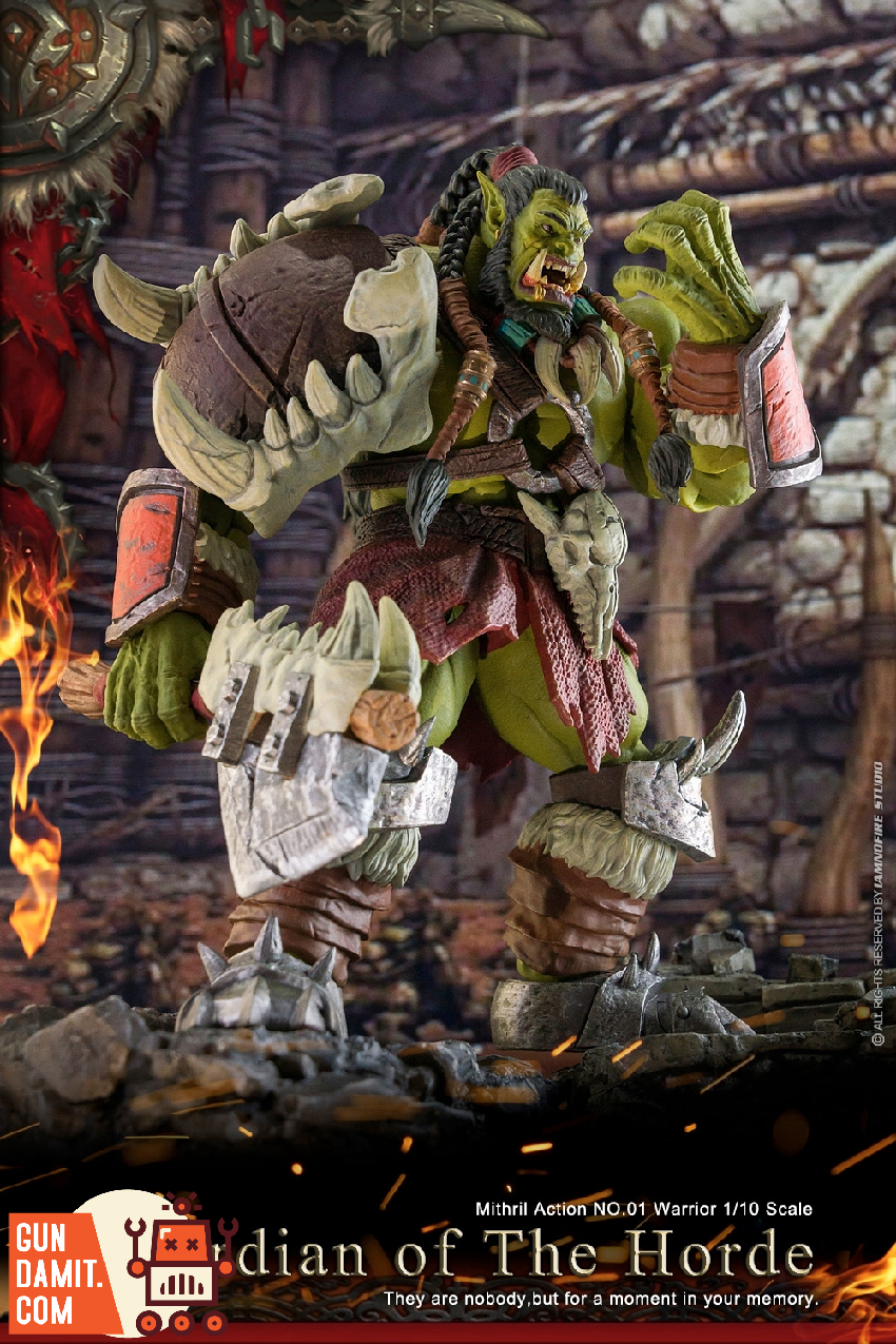 Grey Knight 1/10 Warrior Guardian of The Horde orc in heavy armor with axe Grey Knight 1/10 Warrior Guardian of The Horde orc in heavy armor with axe