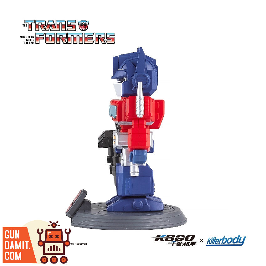Killerbody Transformers G1 Optimus Prime collectible doll rear view showing Autobot insignia details Killerbody Transformers G1 Optimus Prime collectible doll rear view showing Autobot insignia details