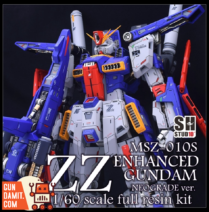 Product title card for MSZ-010S Enhanced ZZ Gundam Neograde Version 1/60 full resin kit Product title card for MSZ-010S Enhanced ZZ Gundam Neograde Version 1/60 full resin kit