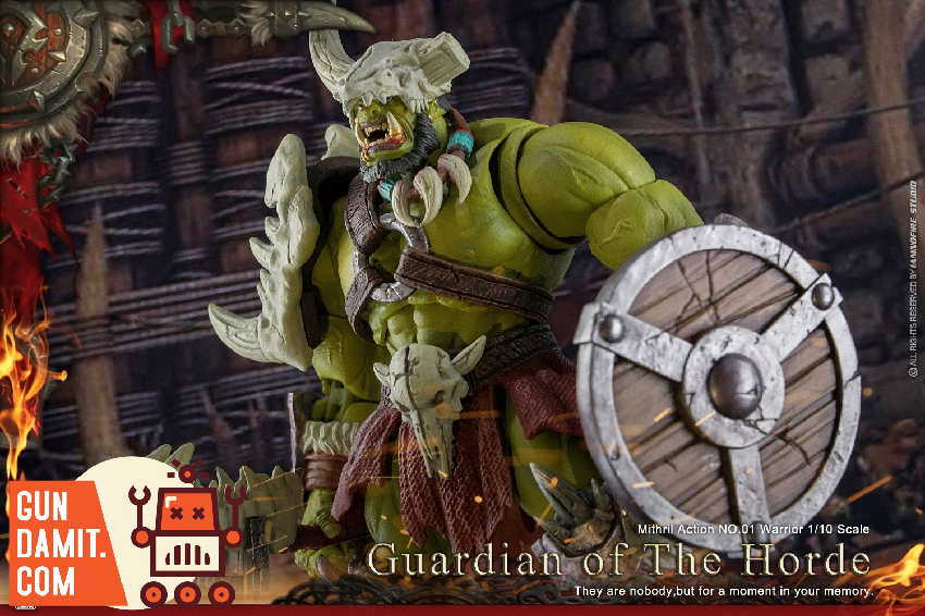 Horde Warrior side profile showing massive build and bone armor details Horde Warrior side profile showing massive build and bone armor details