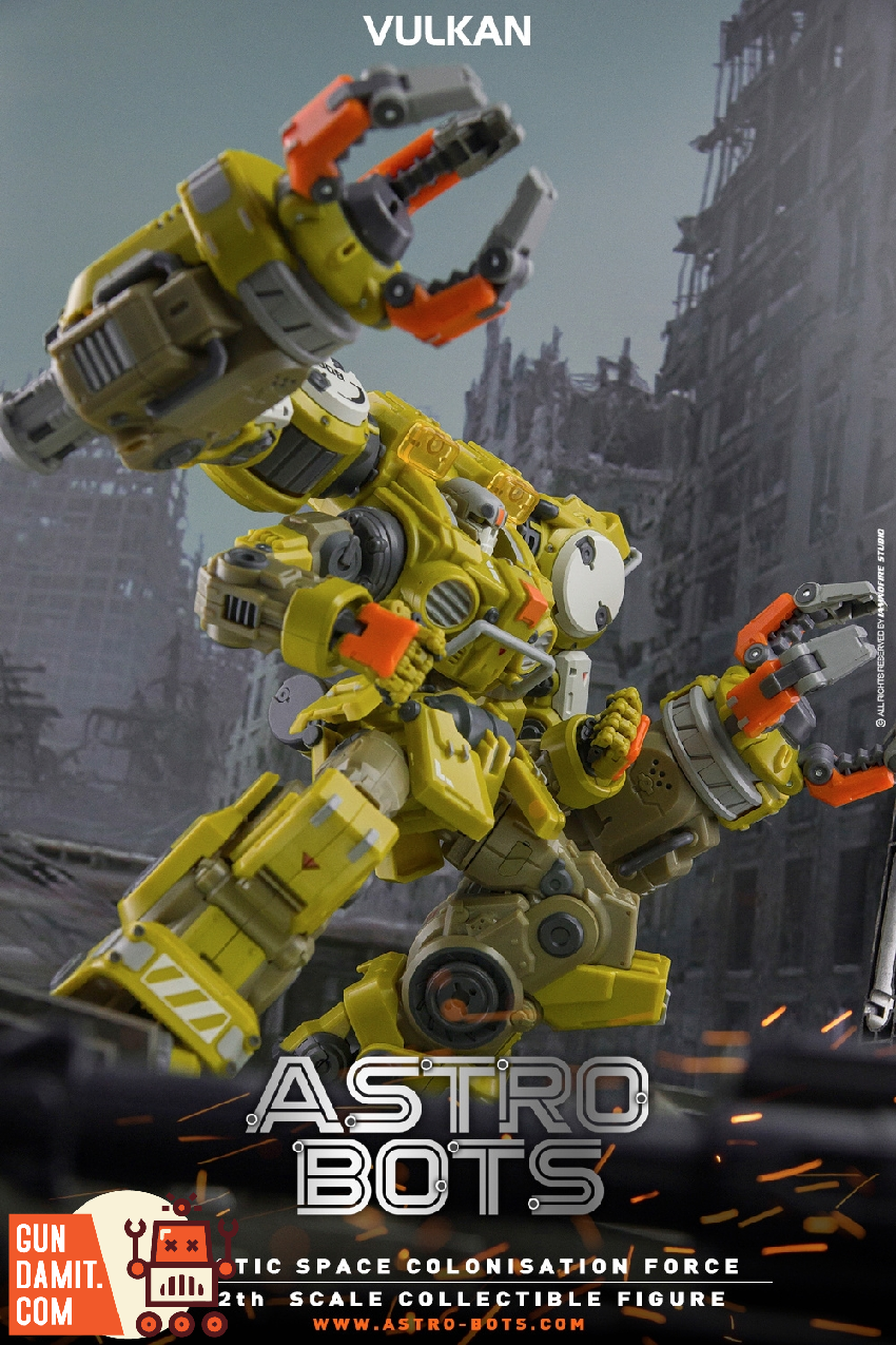 Astrobots Vulkan weapon accessories close-up Astrobots Vulkan weapon accessories close-up