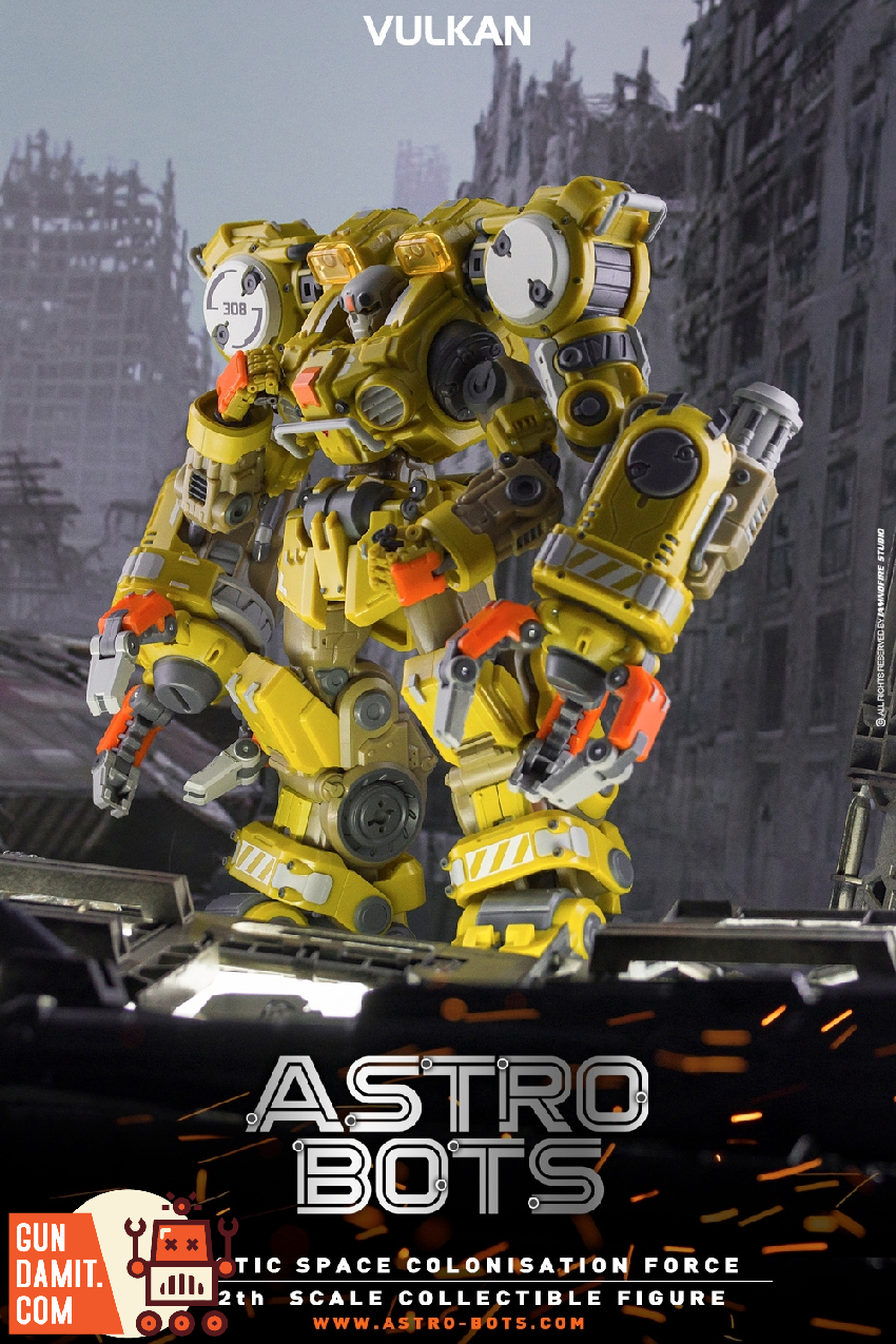 Astrobots Vulkan front view with heavy weapon systems Astrobots Vulkan front view with heavy weapon systems