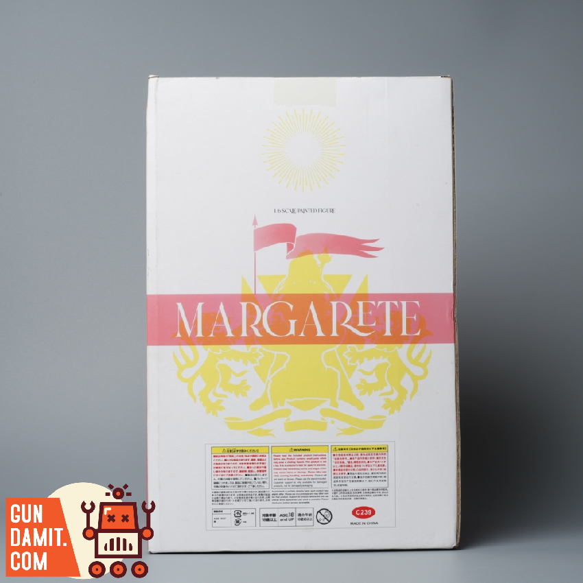 Man Xiang Margarita figure box back cover with Margarete branding and ornamental design Man Xiang Margarita figure box back cover with Margarete branding and ornamental design