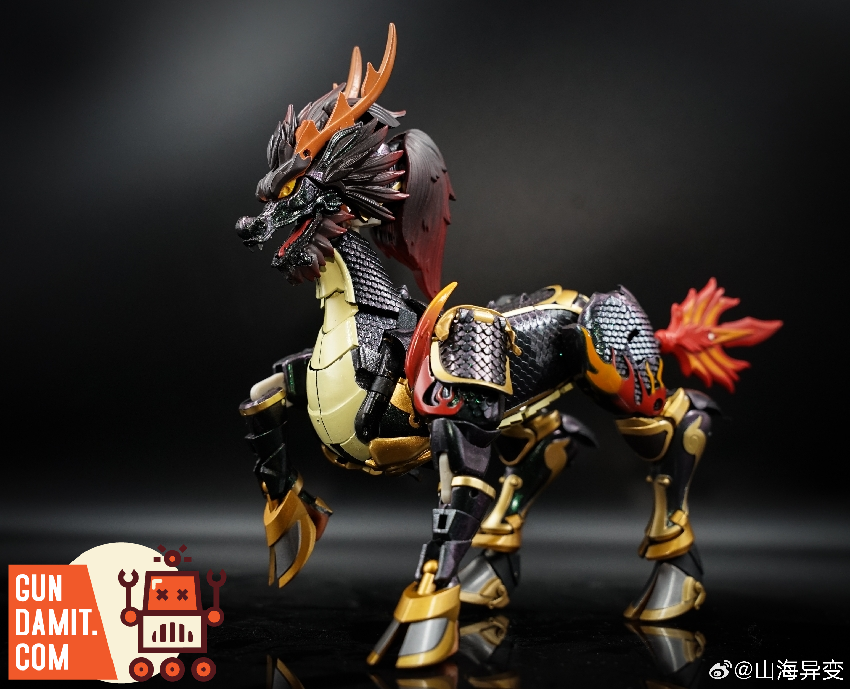 SHYB Studio Kilin figure in beast mount mode showing four-legged centaur transformation SHYB Studio Kilin figure in beast mount mode showing four-legged centaur transformation