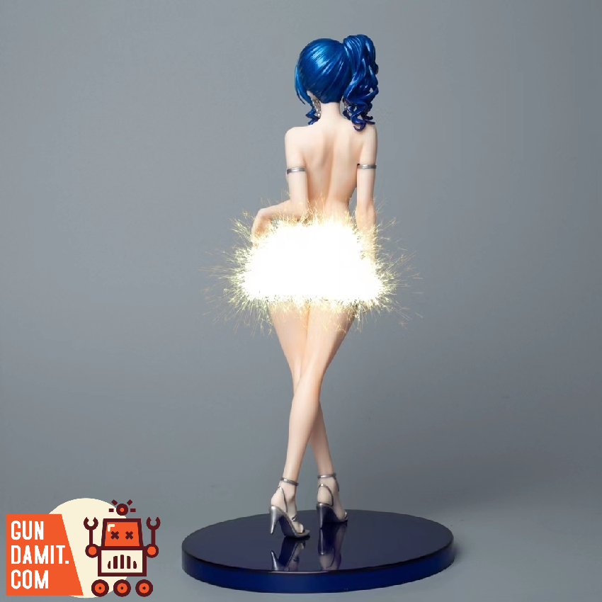 Man Xiang 1/6 Azur Lane St. Louis figure rear three-quarter view in white feathered dress Man Xiang 1/6 Azur Lane St. Louis figure rear three-quarter view in white feathered dress