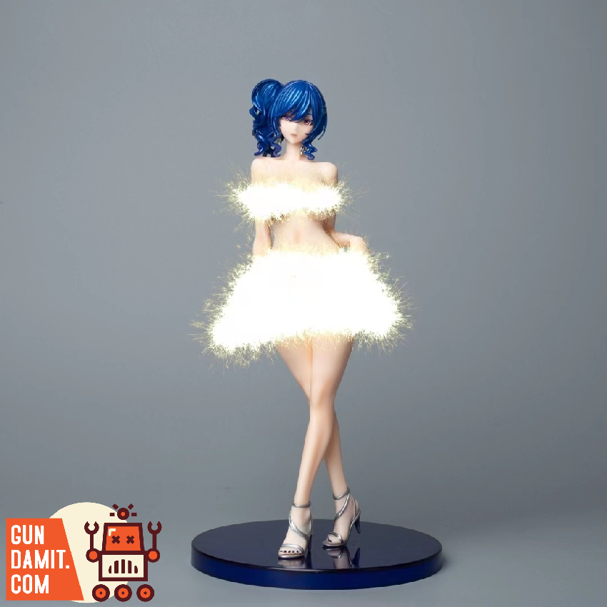 Man Xiang 1/6 Azur Lane St. Louis figure front view in white feathered off-shoulder dress Man Xiang 1/6 Azur Lane St. Louis figure front view in white feathered off-shoulder dress
