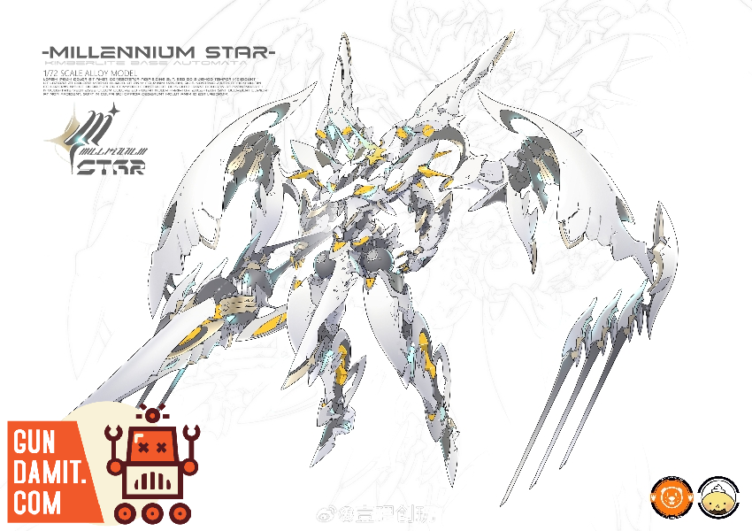 YiLiChuangWan Millennium Star concept art illustration showing final color scheme with white and gold accents YiLiChuangWan Millennium Star concept art illustration showing final color scheme with white and gold accents