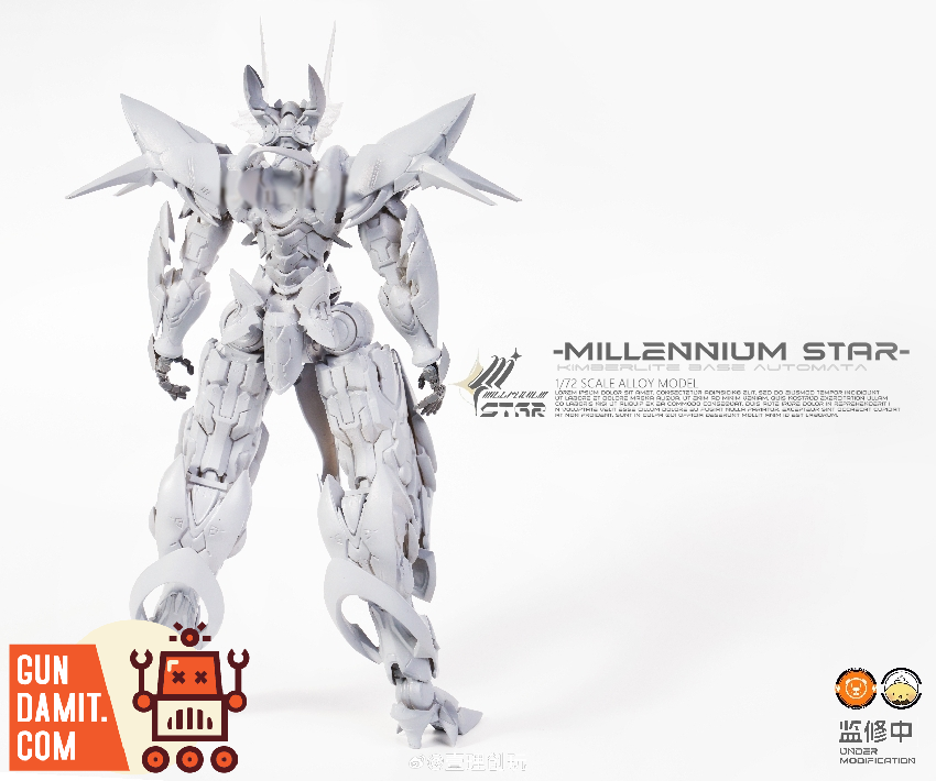 YiLiChuangWan KBA-M01 Millennium Star 1/72 alloy mecha figure full body front view unpainted prototype YiLiChuangWan KBA-M01 Millennium Star 1/72 alloy mecha figure full body front view unpainted prototype