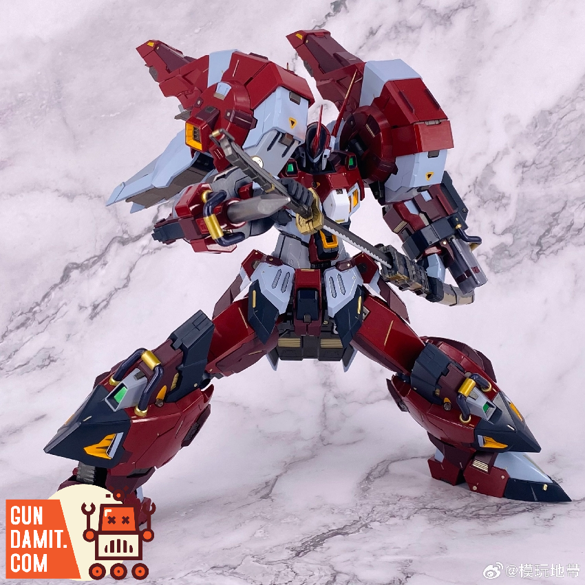 Riobot Alteisen SRW OG mecha standing pose on marble backdrop Riobot Alteisen SRW OG mecha standing pose on marble backdrop