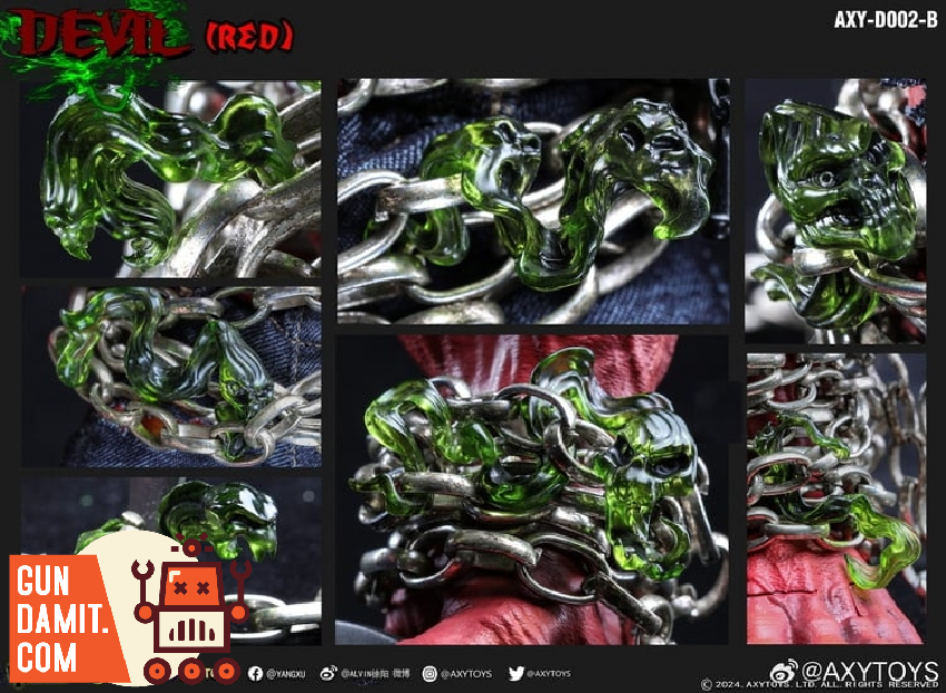 Devil Red Deluxe version multi-angle detail shots with accessories Devil Red Deluxe version multi-angle detail shots with accessories