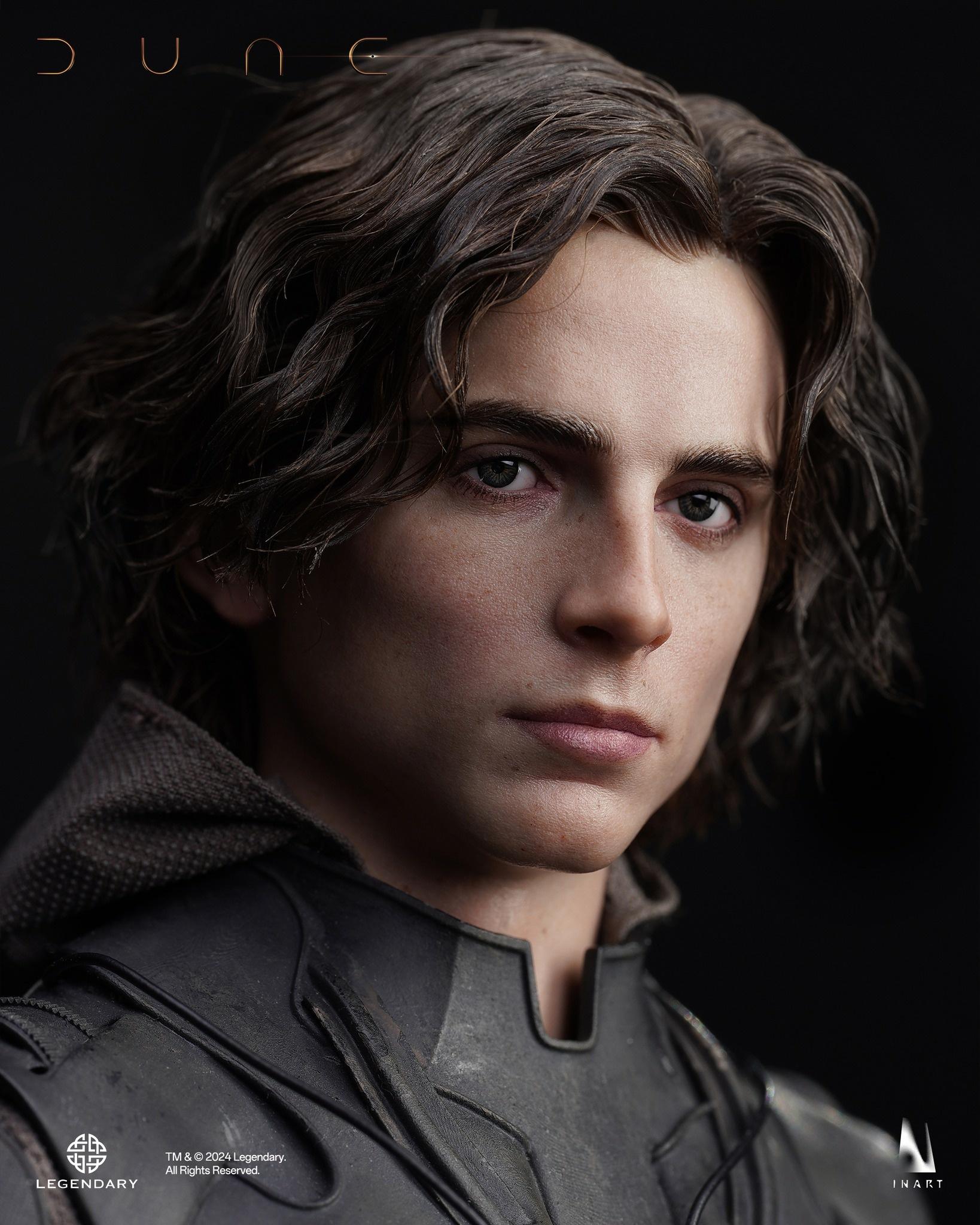Paul Atreides Deluxe head sculpt close-up Timothee Chalamet likeness Paul Atreides Deluxe head sculpt close-up Timothee Chalamet likeness