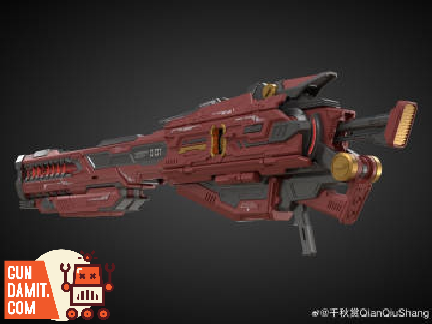 Electromagnetic Railgun Red upgrade kit side profile detail Electromagnetic Railgun Red upgrade kit side profile detail