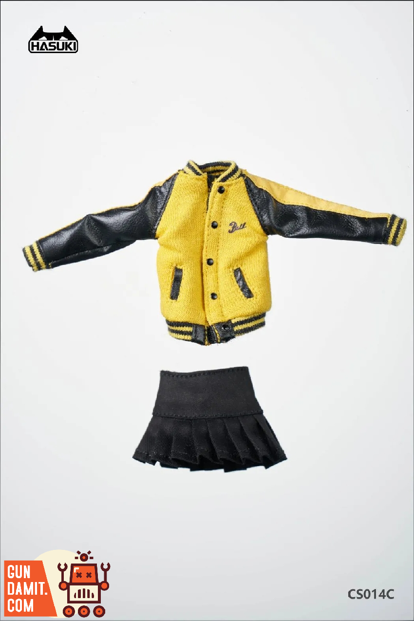 HASUKI 1/12 CS014C Baseball Jersey Mini Skirt Set Yellow Version package HASUKI 1/12 CS014C Baseball Jersey Mini Skirt Set Yellow Version package