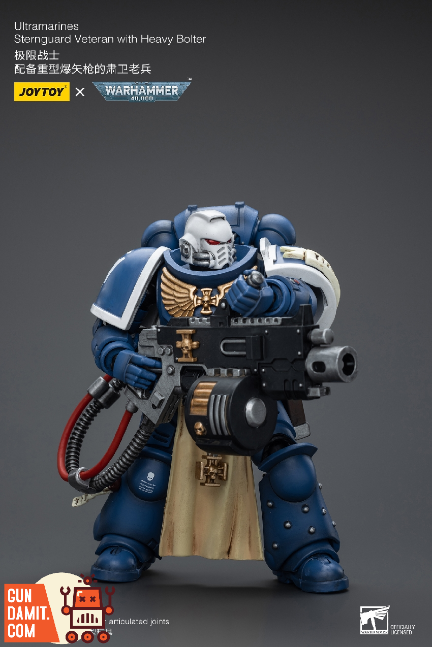 JoyToy 1/18 Sternguard Veteran action pose with Heavy Bolter JoyToy 1/18 Sternguard Veteran action pose with Heavy Bolter