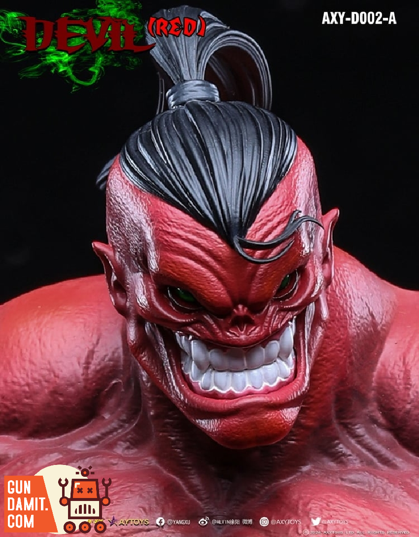Axytoys AXY-D002-A Devil Red Normal 1/12 figure close-up face detail Axytoys AXY-D002-A Devil Red Normal 1/12 figure close-up face detail