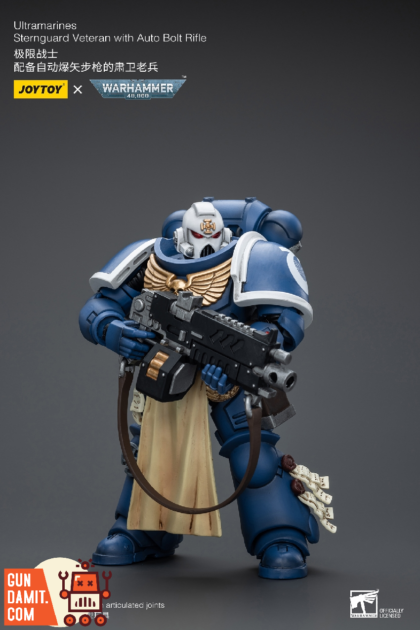Ultramarines Sternguard Auto Bolt Rifle standing pose with weapon Ultramarines Sternguard Auto Bolt Rifle standing pose with weapon