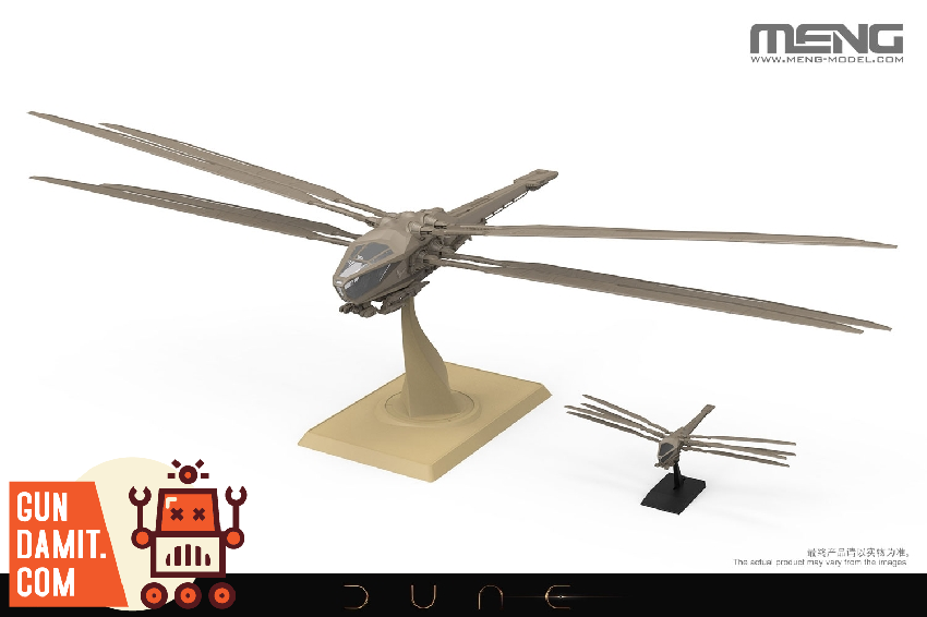 MENG Model 1/72 Dune Atreides Ornithopter model kit box art MENG Model 1/72 Dune Atreides Ornithopter model kit box art
