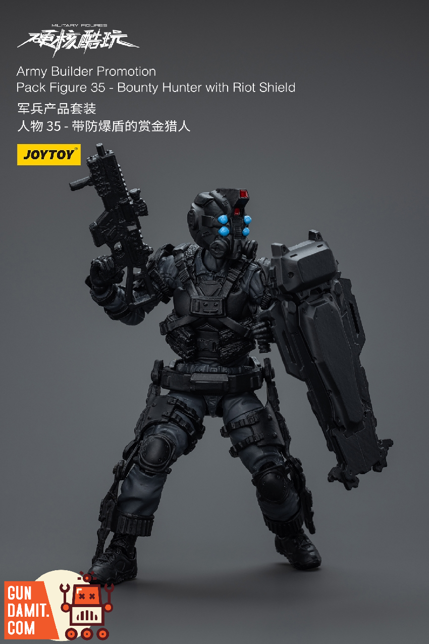 JoyToy Army Builder Bounty Hunter figure shield defense pose JoyToy Army Builder Bounty Hunter figure shield defense pose