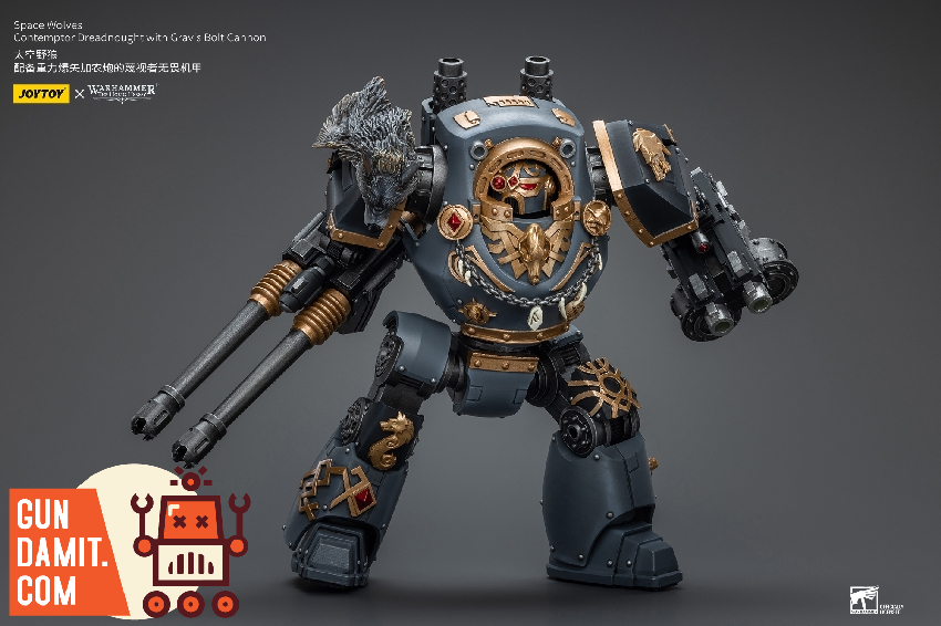JoyToy Warhammer Space Wolves Dreadnought side profile JoyToy Warhammer Space Wolves Dreadnought side profile