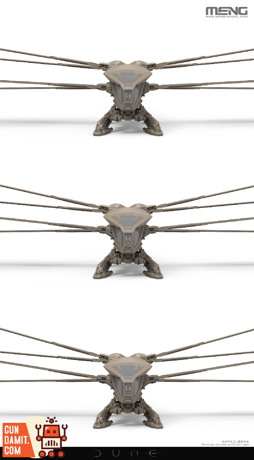 Dune Atreides Ornithopter 1/72 scale on display stand Dune Atreides Ornithopter 1/72 scale on display stand