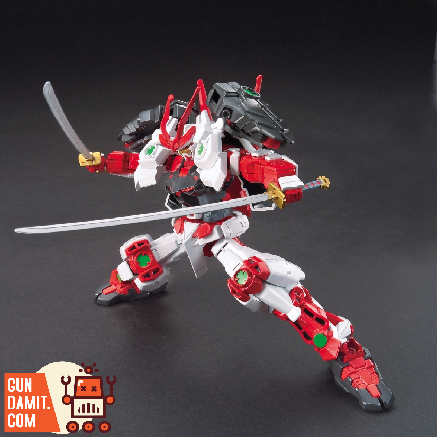 Sengoku Astray Gundam assembled figure front view with katana Sengoku Astray Gundam assembled figure front view with katana