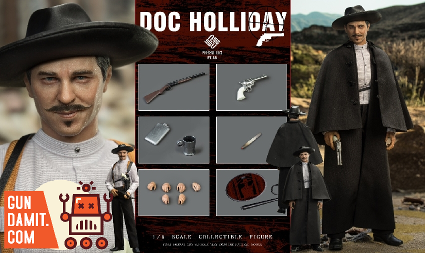 Present Toys 1/6 SP86 Doc Holliday figure box art with full accessories Present Toys 1/6 SP86 Doc Holliday figure box art with full accessories