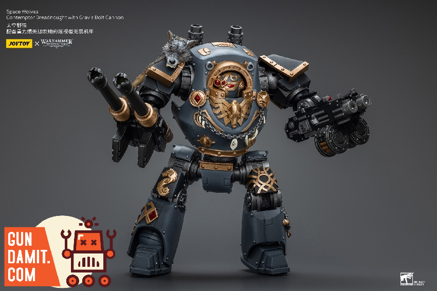 JoyToy Horus Heresy Contemptor Dreadnought Space Wolves heraldry detail JoyToy Horus Heresy Contemptor Dreadnought Space Wolves heraldry detail