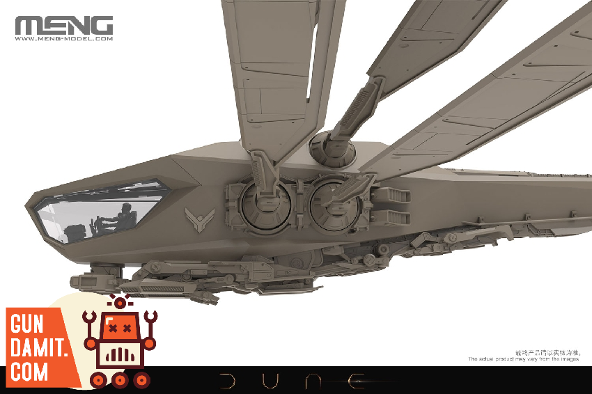 Dune Ornithopter model kit side profile wings folded Dune Ornithopter model kit side profile wings folded