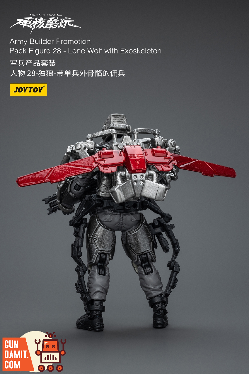 JoyToy 1/18 Lone Wolf Exoskeleton rear mechanical detail JoyToy 1/18 Lone Wolf Exoskeleton rear mechanical detail
