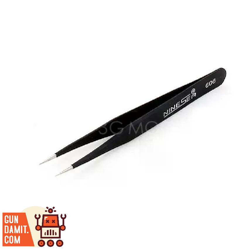 Nine Sea 606 Model Straight Tweezers full length view Nine Sea 606 Model Straight Tweezers full length view