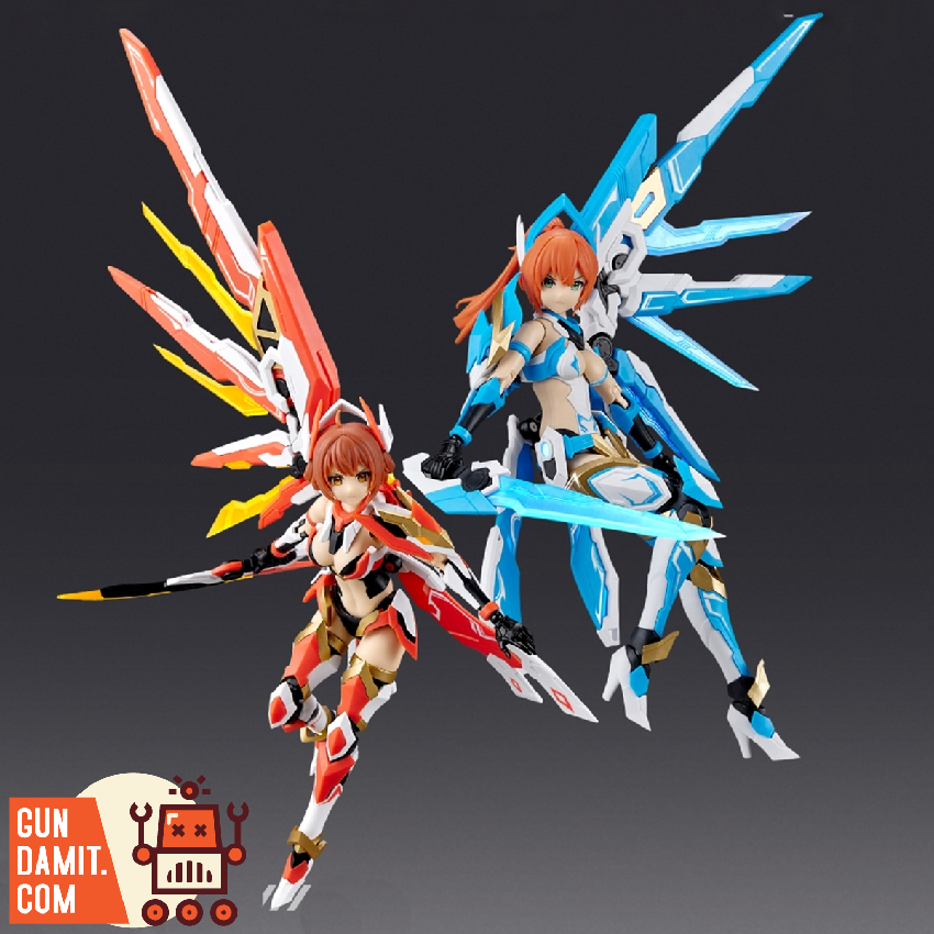 Da Qiao and Xiao Qiao model kit red and white phoenix wing design Da Qiao and Xiao Qiao model kit red and white phoenix wing design