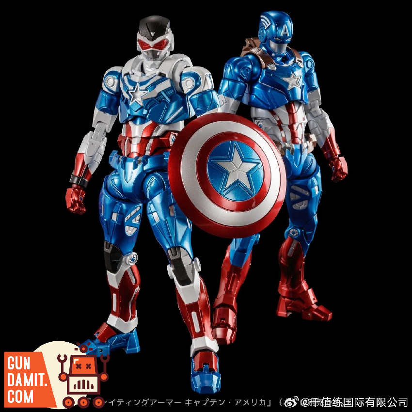 Sentinel Fighting Armor Captain America Sam Wilson front view Sentinel Fighting Armor Captain America Sam Wilson front view