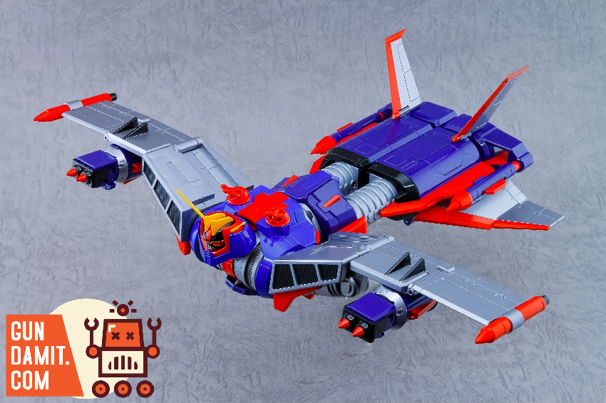 Action Toys Groizer X diecast jet mode rear three-quarter view Action Toys Groizer X diecast jet mode rear three-quarter view