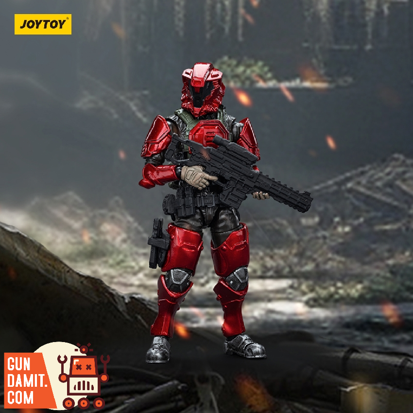 JoyToy 1/18 Bounty Hunter red armor action pose JoyToy 1/18 Bounty Hunter red armor action pose