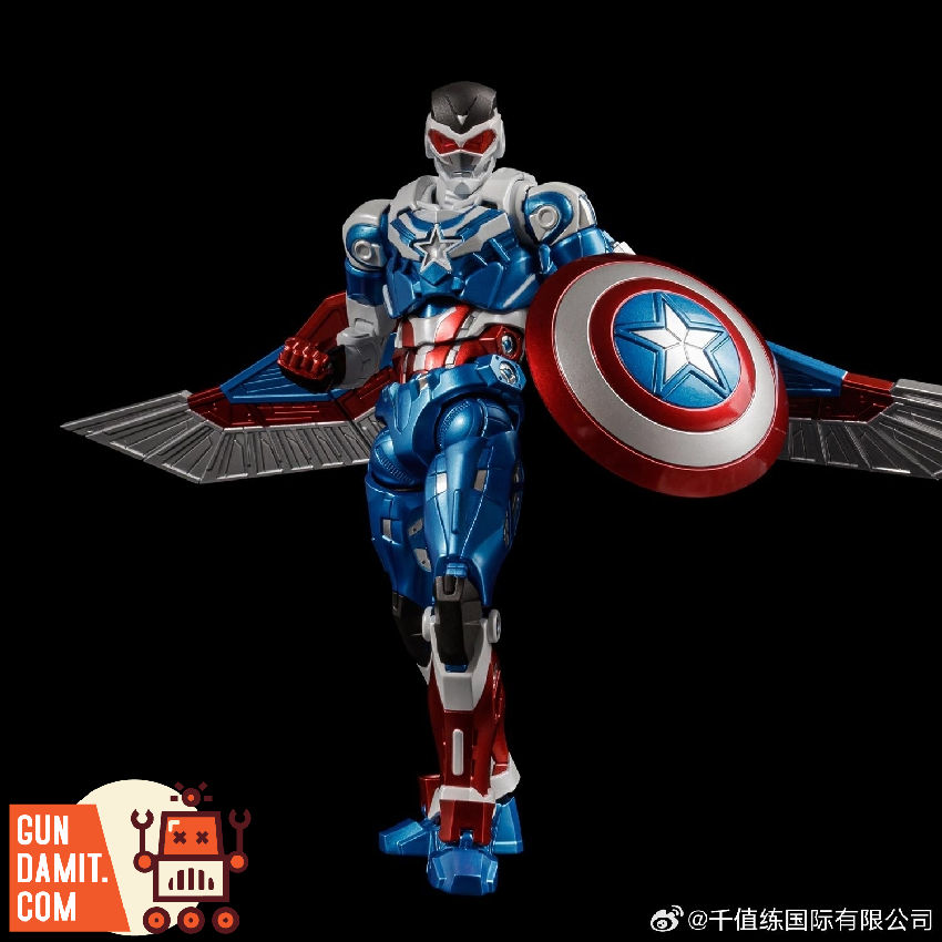 Sentinel Captain America Sam Wilson mech armor back wing detail Sentinel Captain America Sam Wilson mech armor back wing detail