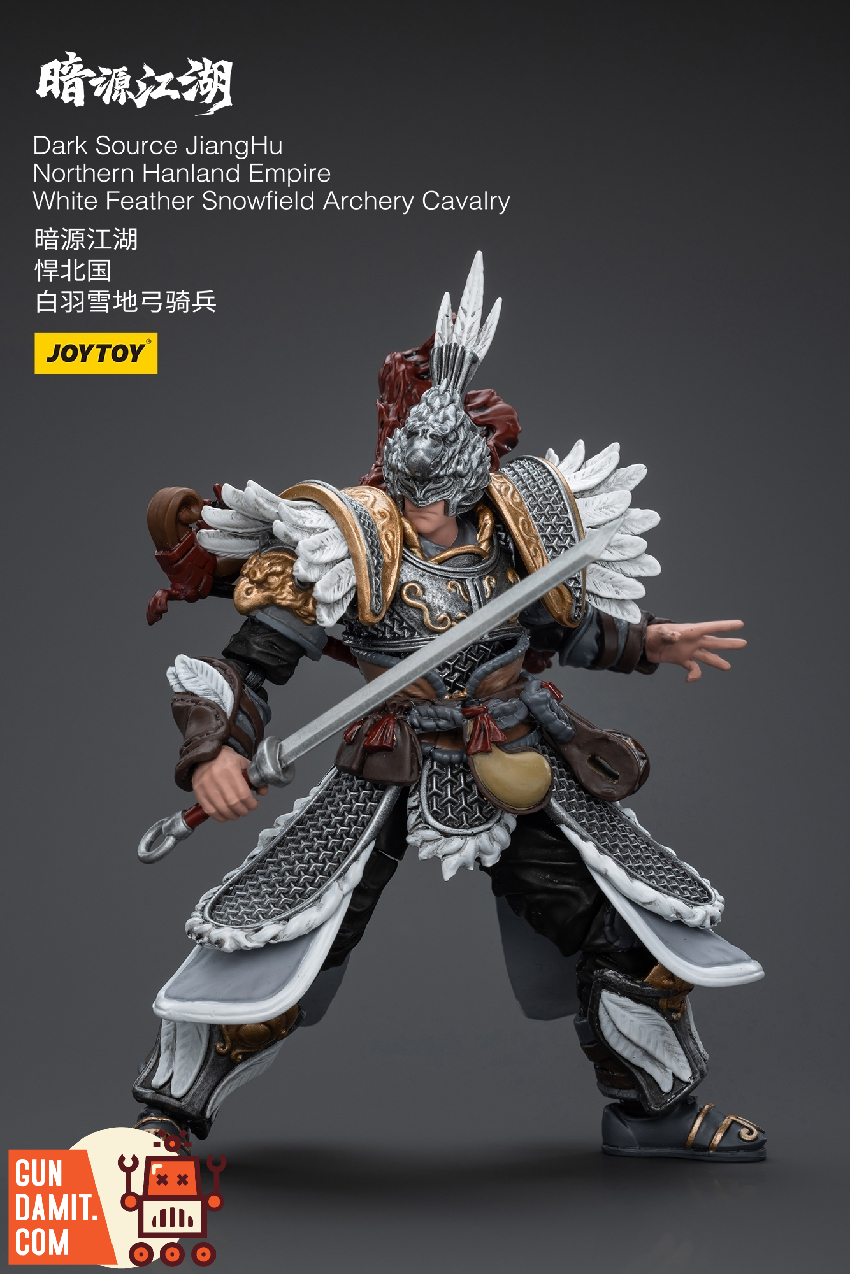 Dark Source White Feather cavalry figure rear quiver view Dark Source White Feather cavalry figure rear quiver view